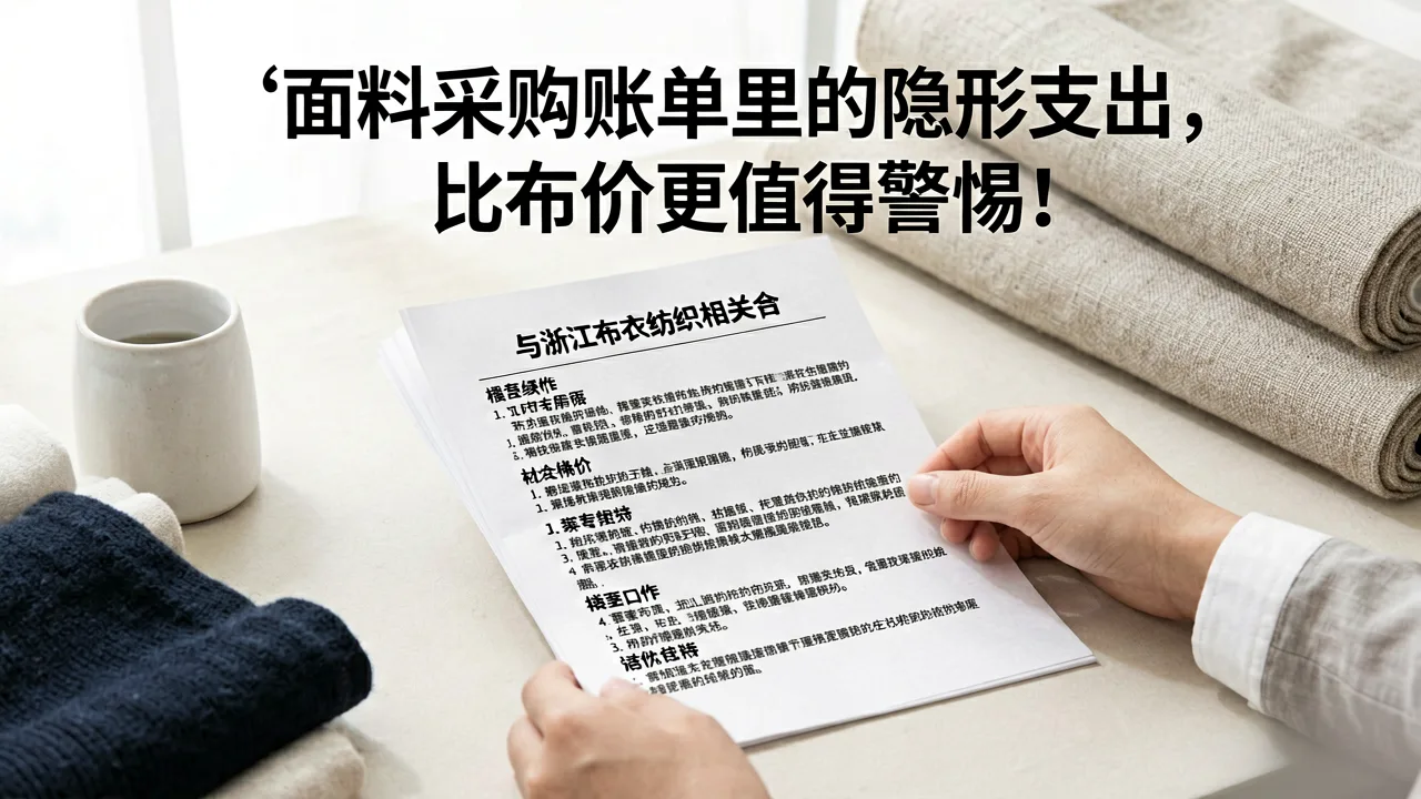 面料采购账单里的隐形支出，比布价更值得警惕